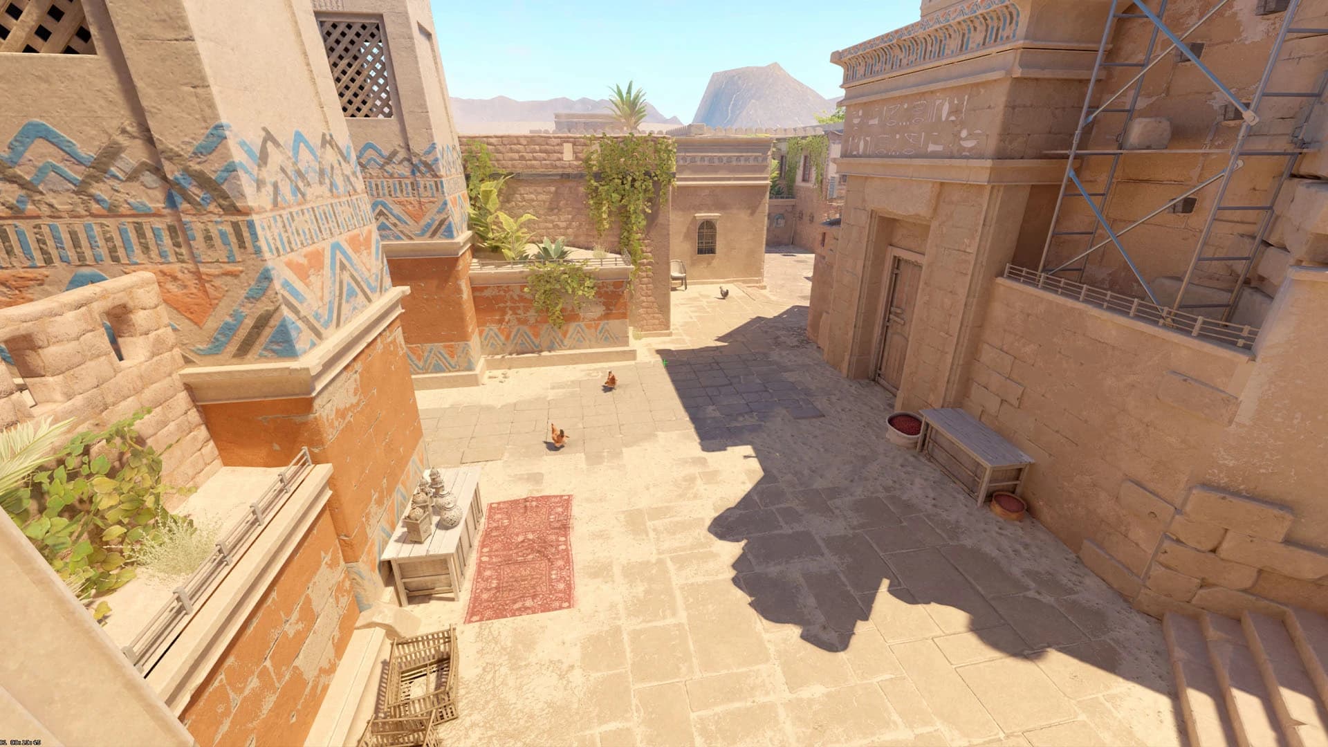 Counter-Strike 2 Anubis environment used for a coordinated team utility playbook